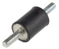 Anti-vibrationsfäste, 11,76kg, M5, Gummi